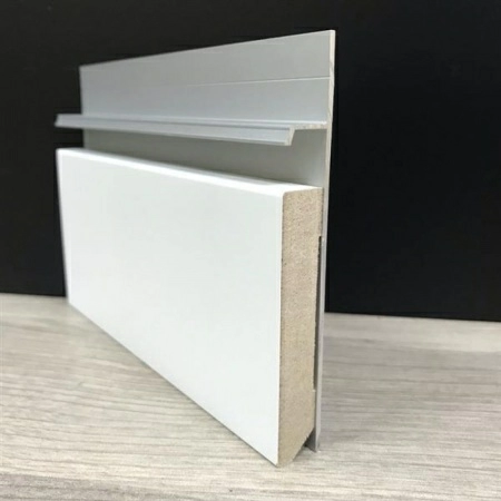 Алюминиевый профиль скрытого плинтуса без полки анодированный