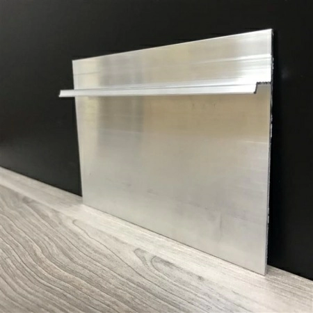 Алюминиевый профиль скрытого плинтуса без полки не анодированный