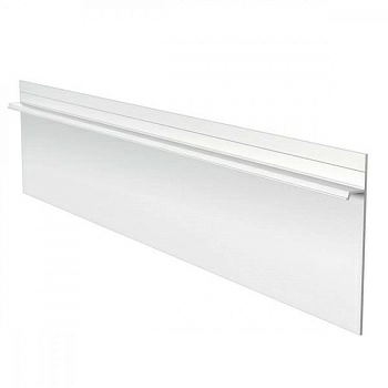 Алюминиевый профиль скрытого плинтуса без полки белый муар