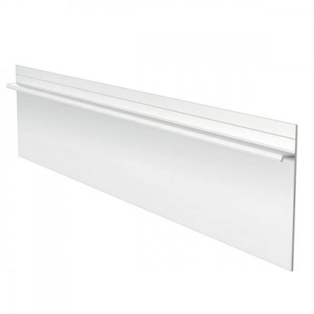 Алюминиевый профиль скрытого плинтуса без полки белый муар