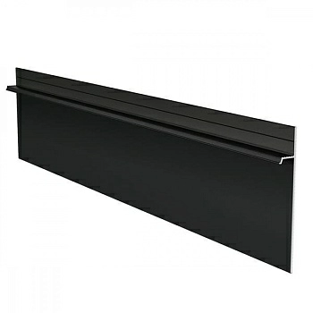 Алюминиевый профиль скрытого плинтуса без полки чёрный