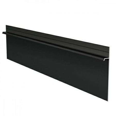 Алюминиевый профиль скрытого плинтуса без полки чёрный