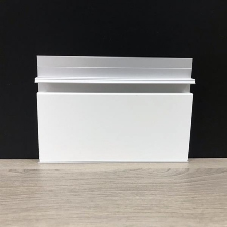 Алюминиевый профиль скрытого плинтуса с полкой анодированный