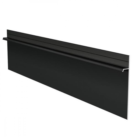 Алюминиевый профиль скрытого плинтуса без полки чёрный